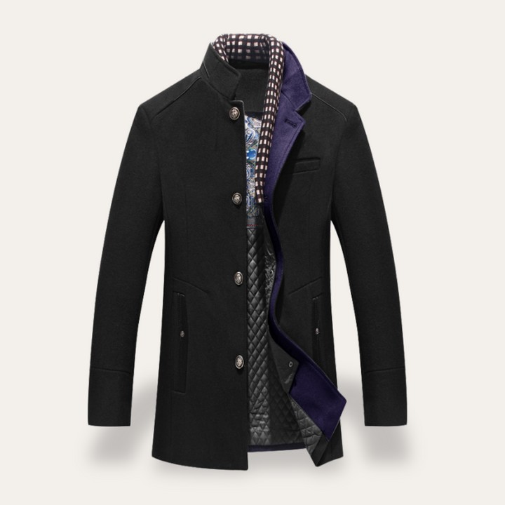 Wollmischung Casual Mantel für Herren | Vestea