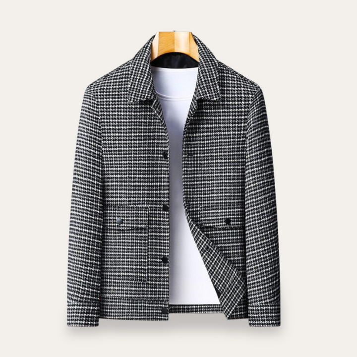Herren Karojacke Bicolor Wollmischung | Vestea
