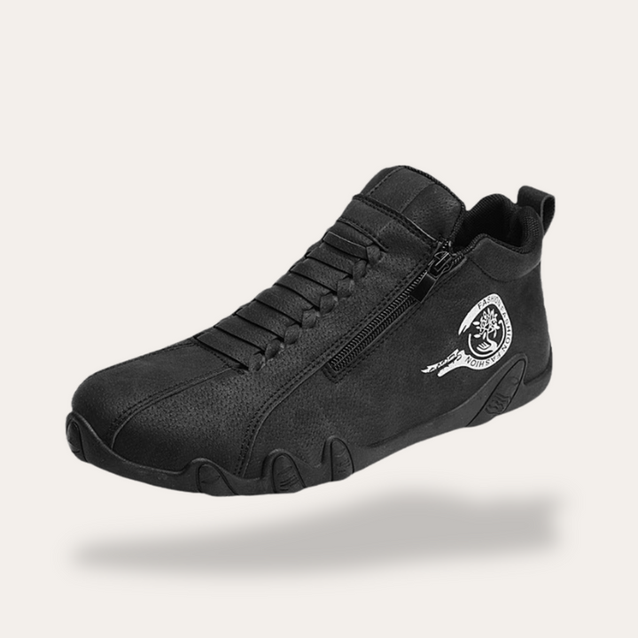 Leder Freizeit Sneakers mit Reißverschluss für Herren | Vestea