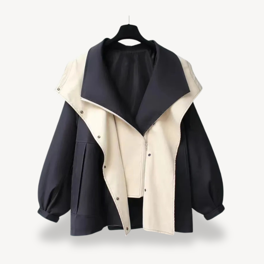 Colorblock Trench Coat für Damen | Vestea