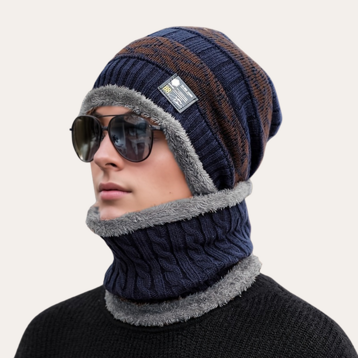 Strickmütze und Schal für Herren | Vestea