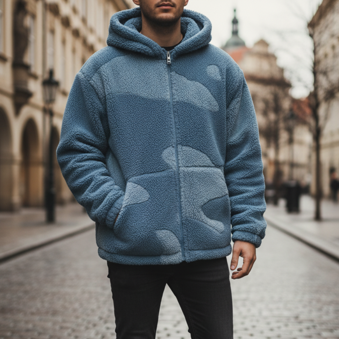 Herren Jacke mit Kapuze und Camouflage Design | Vestea