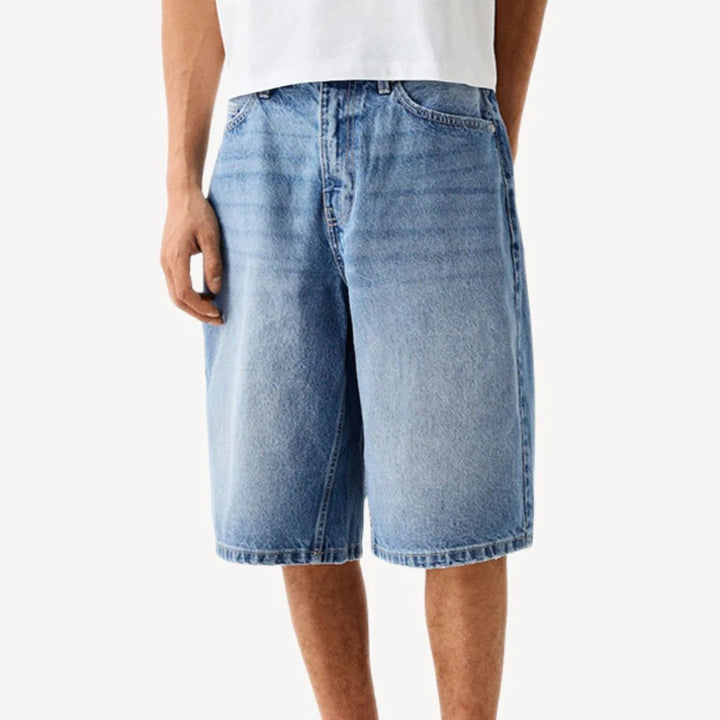 Herren Weite Baggy-Jeans-Shorts | Vestea