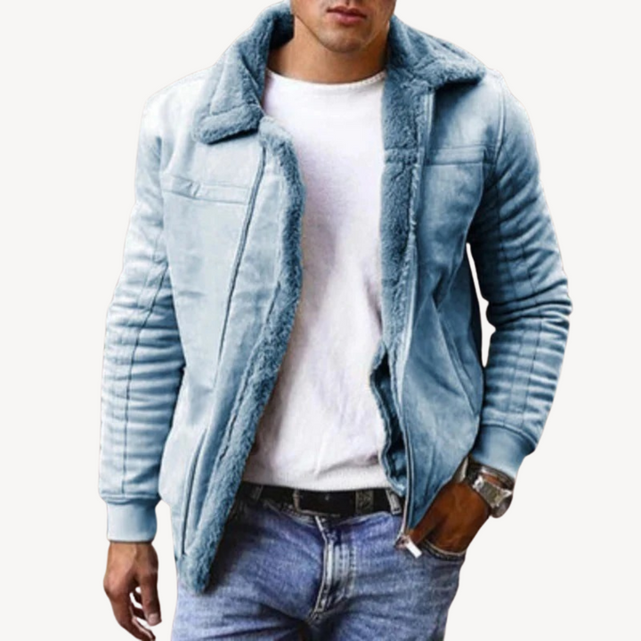 Herren-Faux-Shearling-Jacke | Vestea