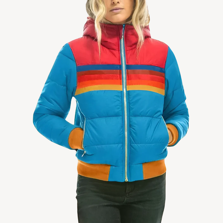 Damen Pufferjacke mit Streifen | Vestea