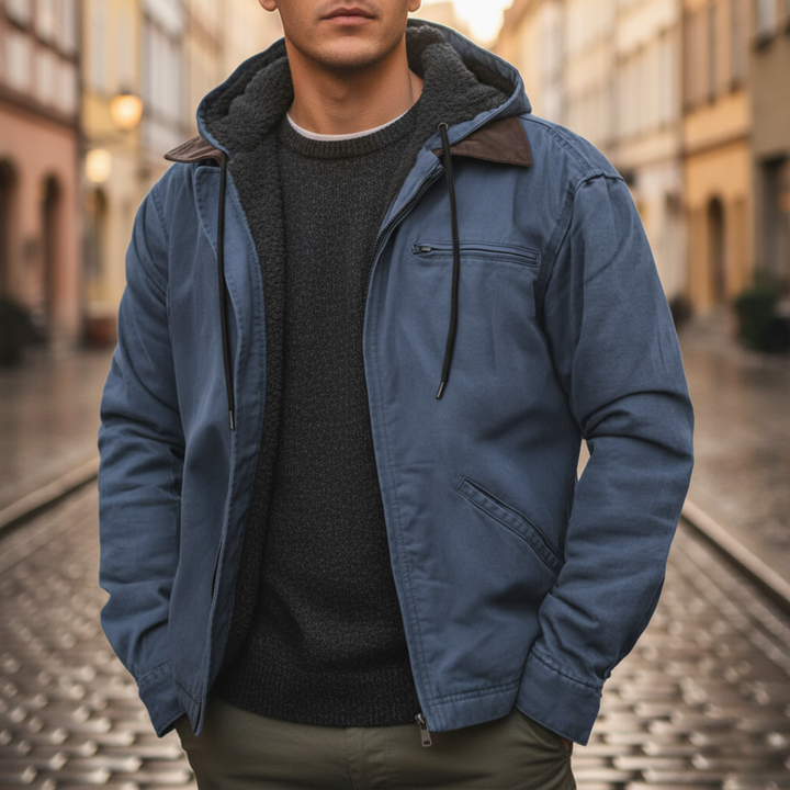 Men's winter jacket with inner fur and durable fabric | Vestea