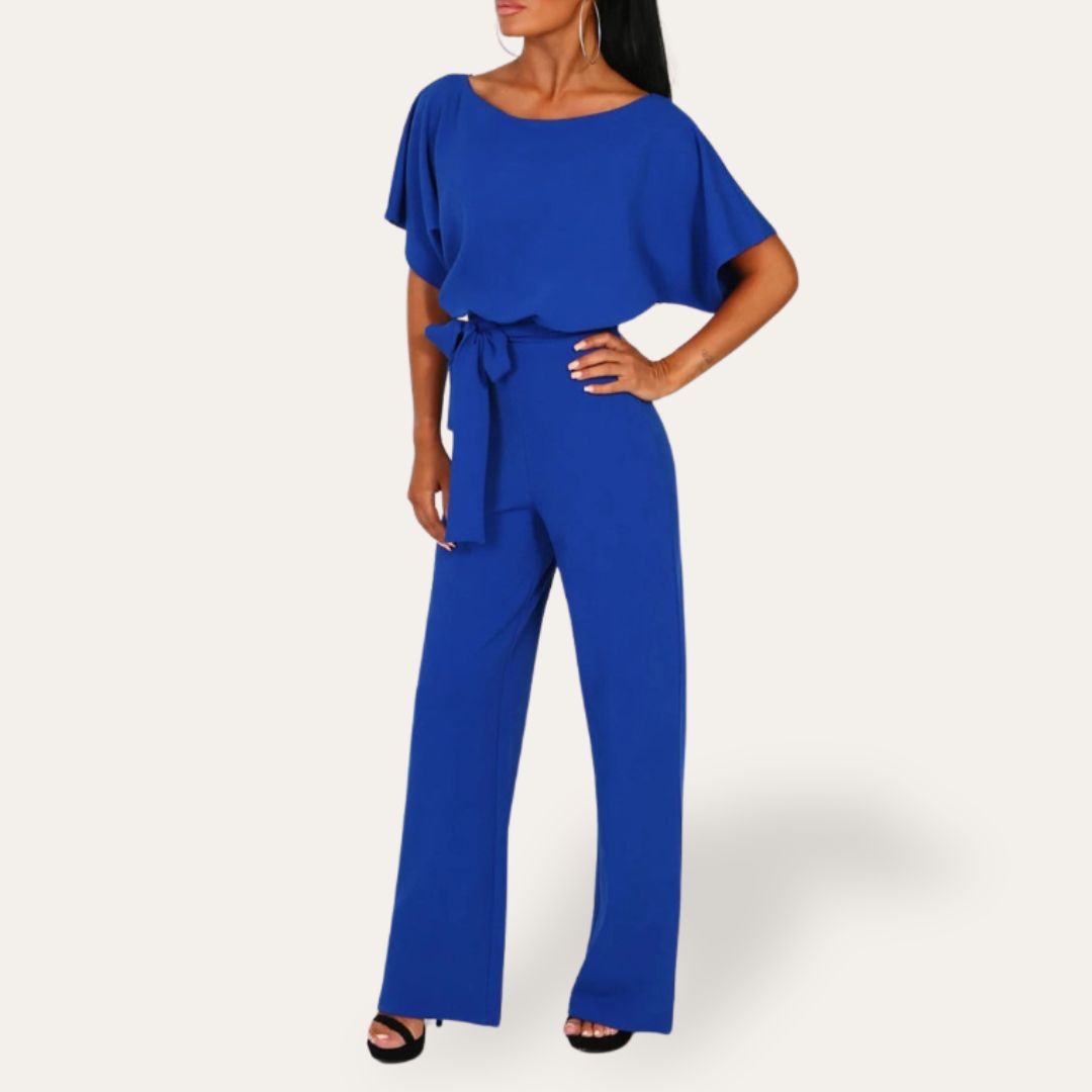 Einteiler Damen Breitbein Gürtel Elegant | Vestea