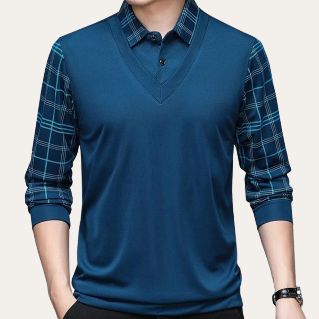 Herren Poloshirt mit V-Ausschnitt | Vestea