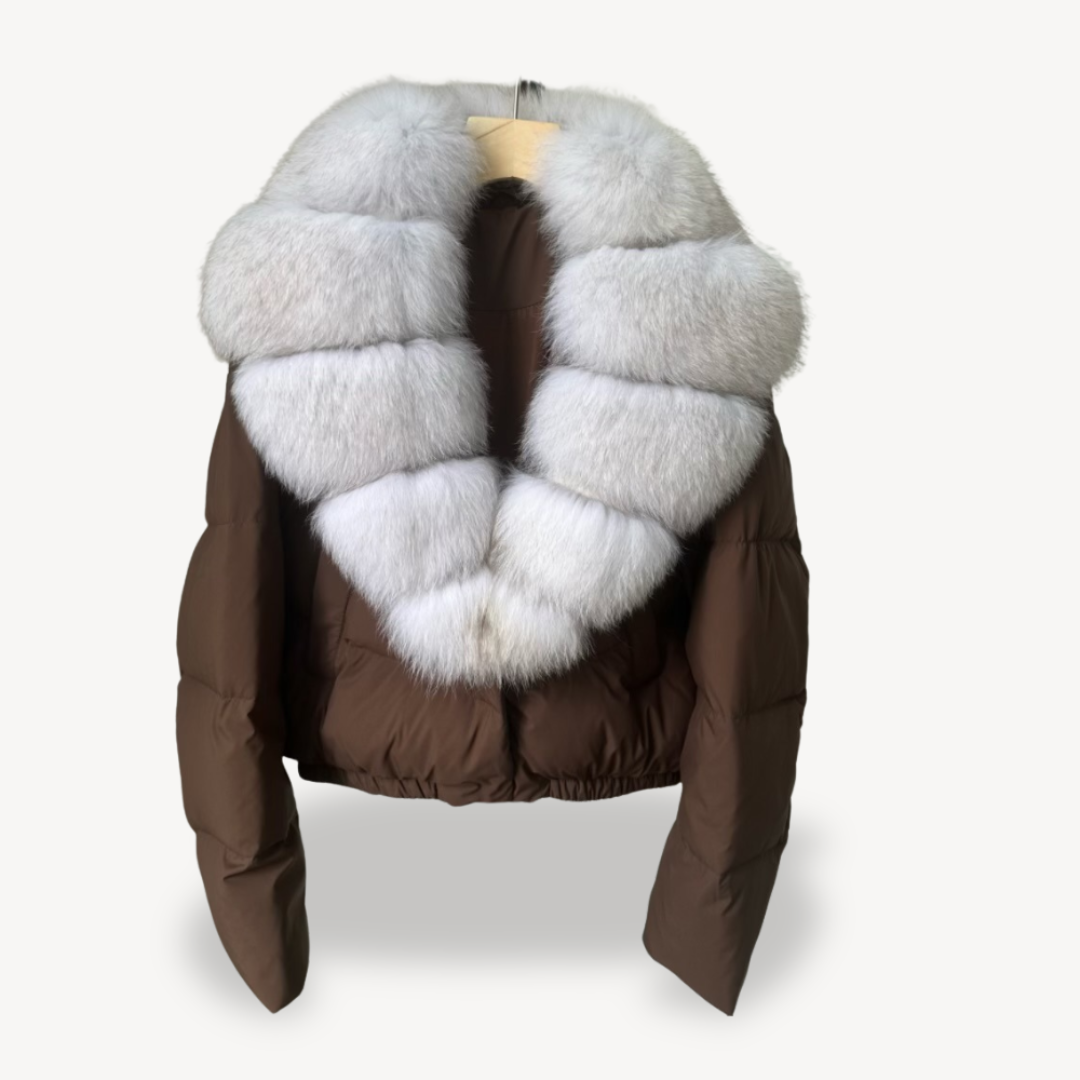 Winter Puffer Jacket mit Kunstfellkragen für Damen | Vestea