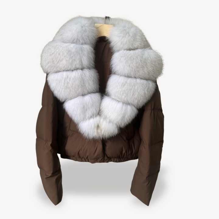 Winter Puffer Jacket mit Kunstfellkragen für Damen | Vestea