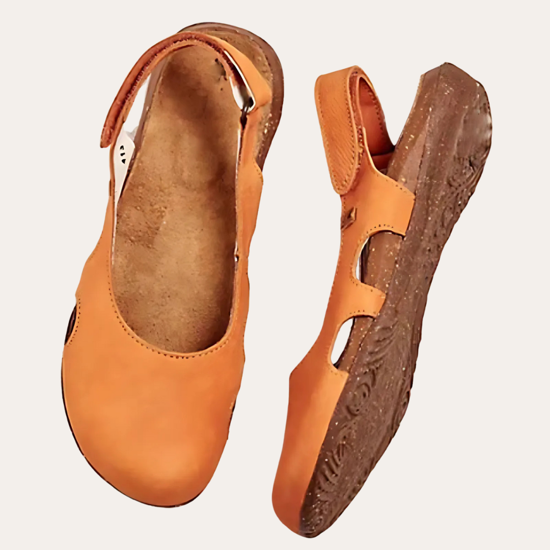 Damen Bequeme Orthopädische Sommerschuhe Leder | Vestea