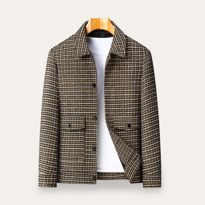 Herren Karojacke Bicolor Wollmischung | Vestea