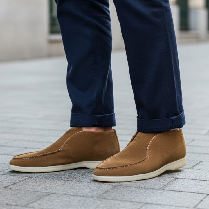 Men Orthopedic Synthetic Suede Slip-On Boots