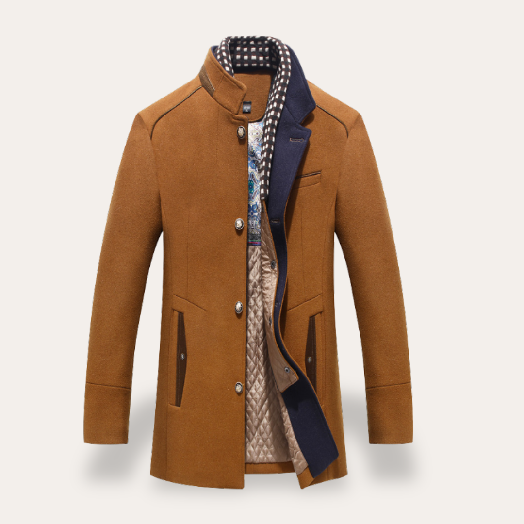 Wollmischung Casual Mantel für Herren | Vestea