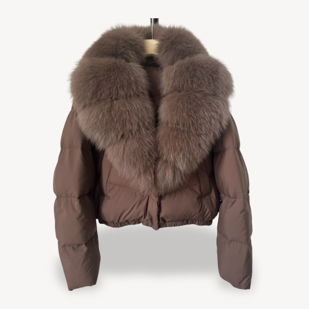 Winter Puffer Jacket mit Kunstfellkragen für Damen | Vestea