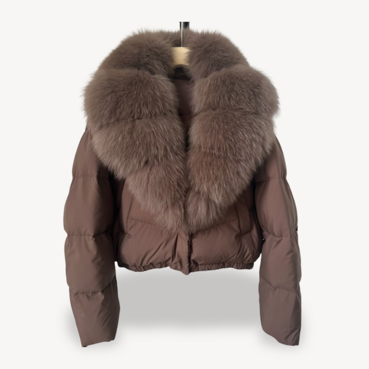Winter Puffer Jacket mit Kunstfellkragen für Damen | Vestea