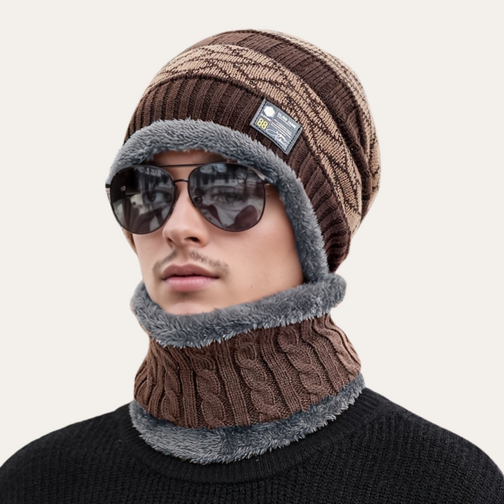 Strickmütze und Schal für Herren | Vestea