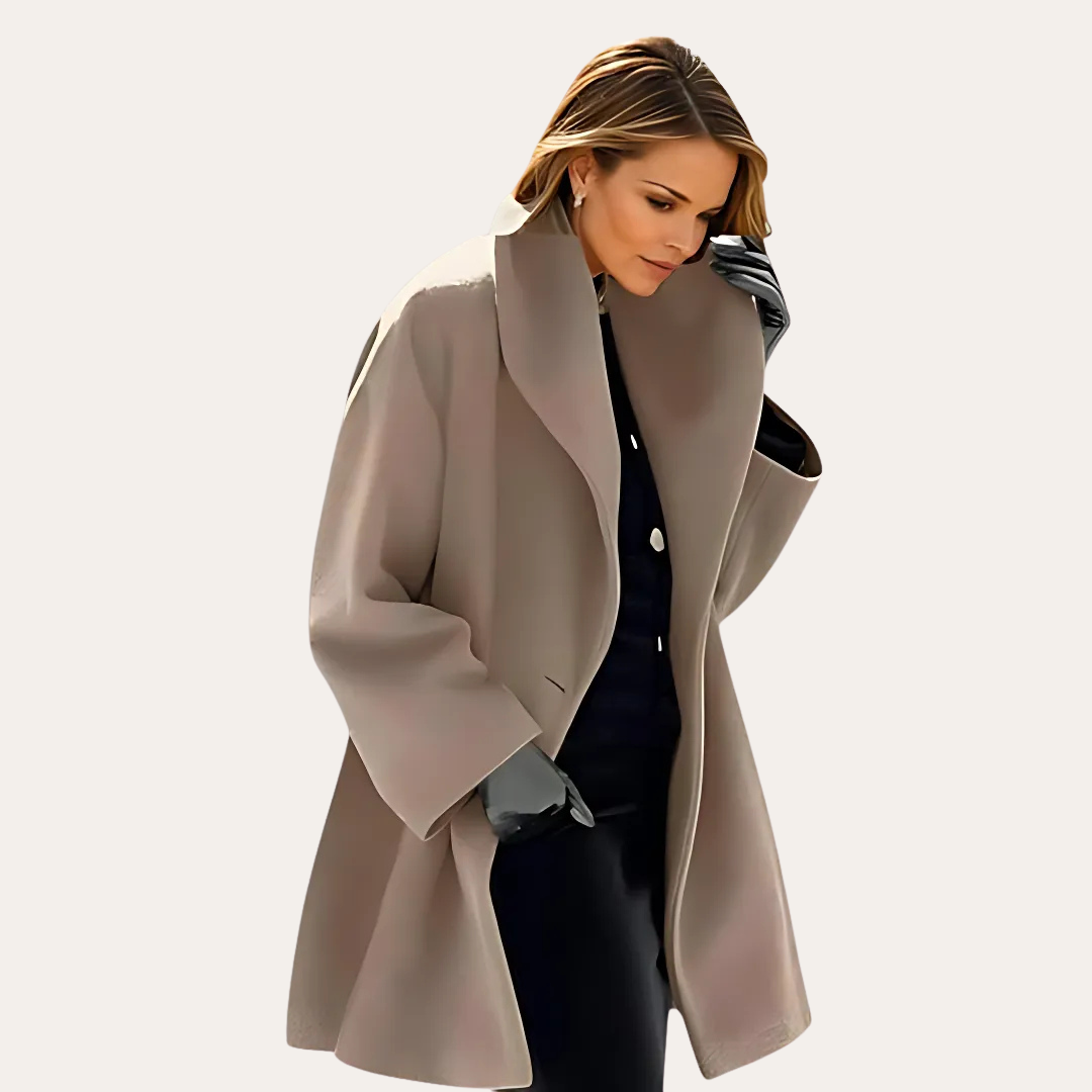 Damen Wollmantel Bicolor | Vestea
