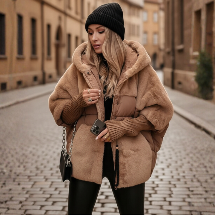 Down jacket for women with hood | Vestea