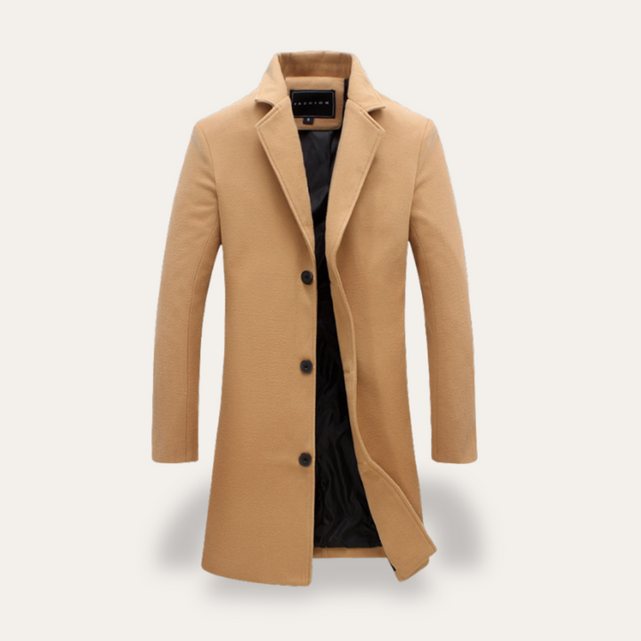 Wollmantel für Herren Slim Fit Wintermantel | Vestea