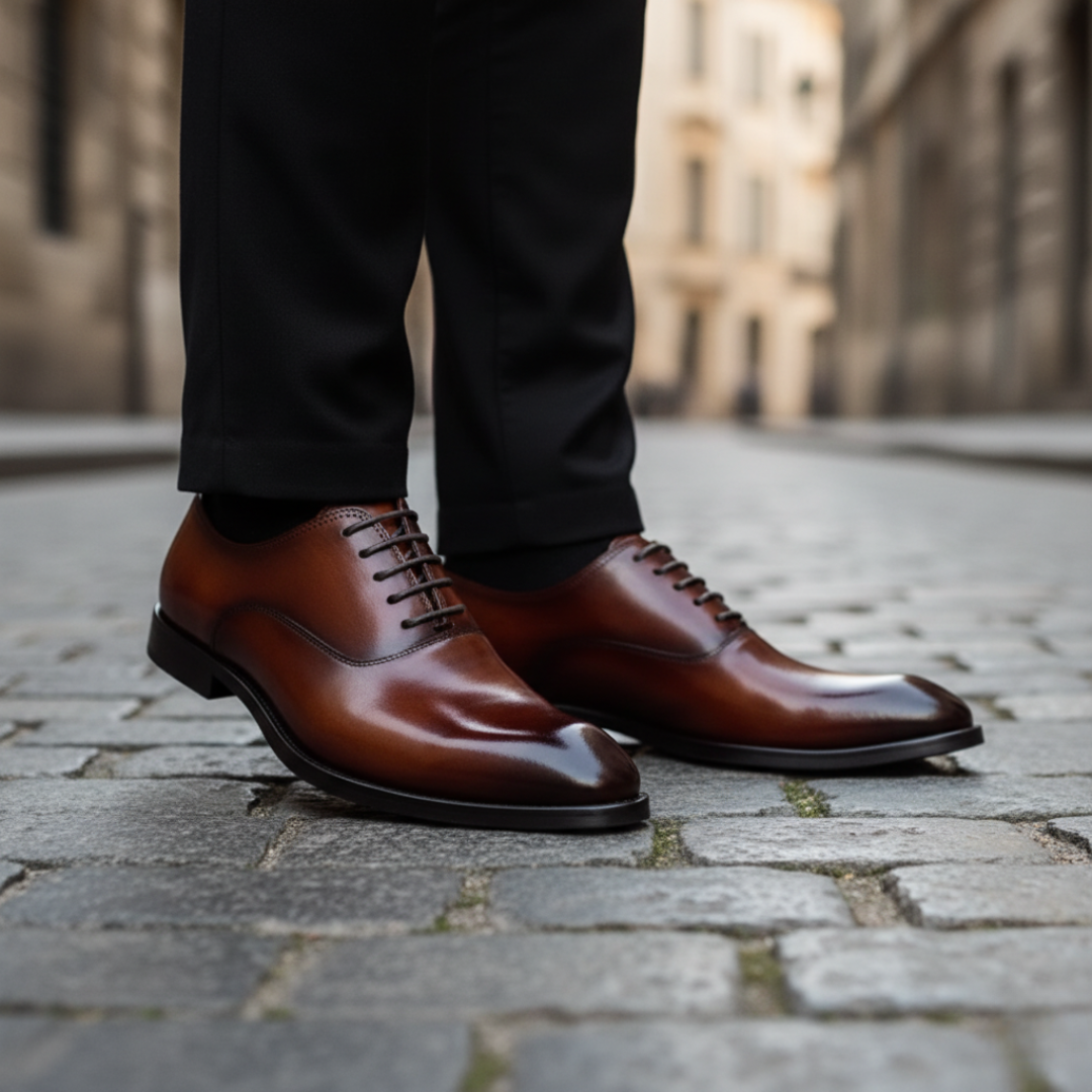 Herren Elegante Schuhe aus Kunstleder mit Schnürung | Vestea