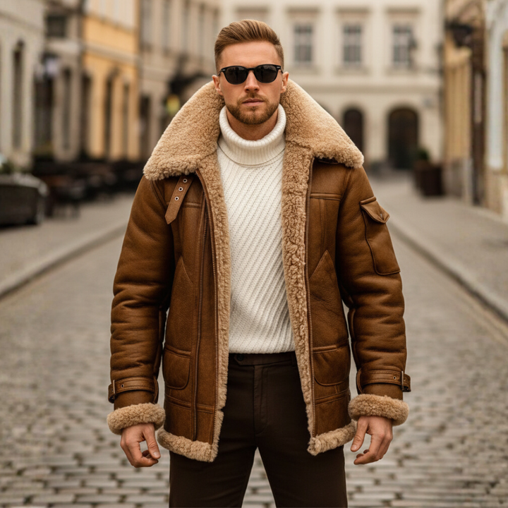 Herren Jacke mit Kunstpelz | Vestea
