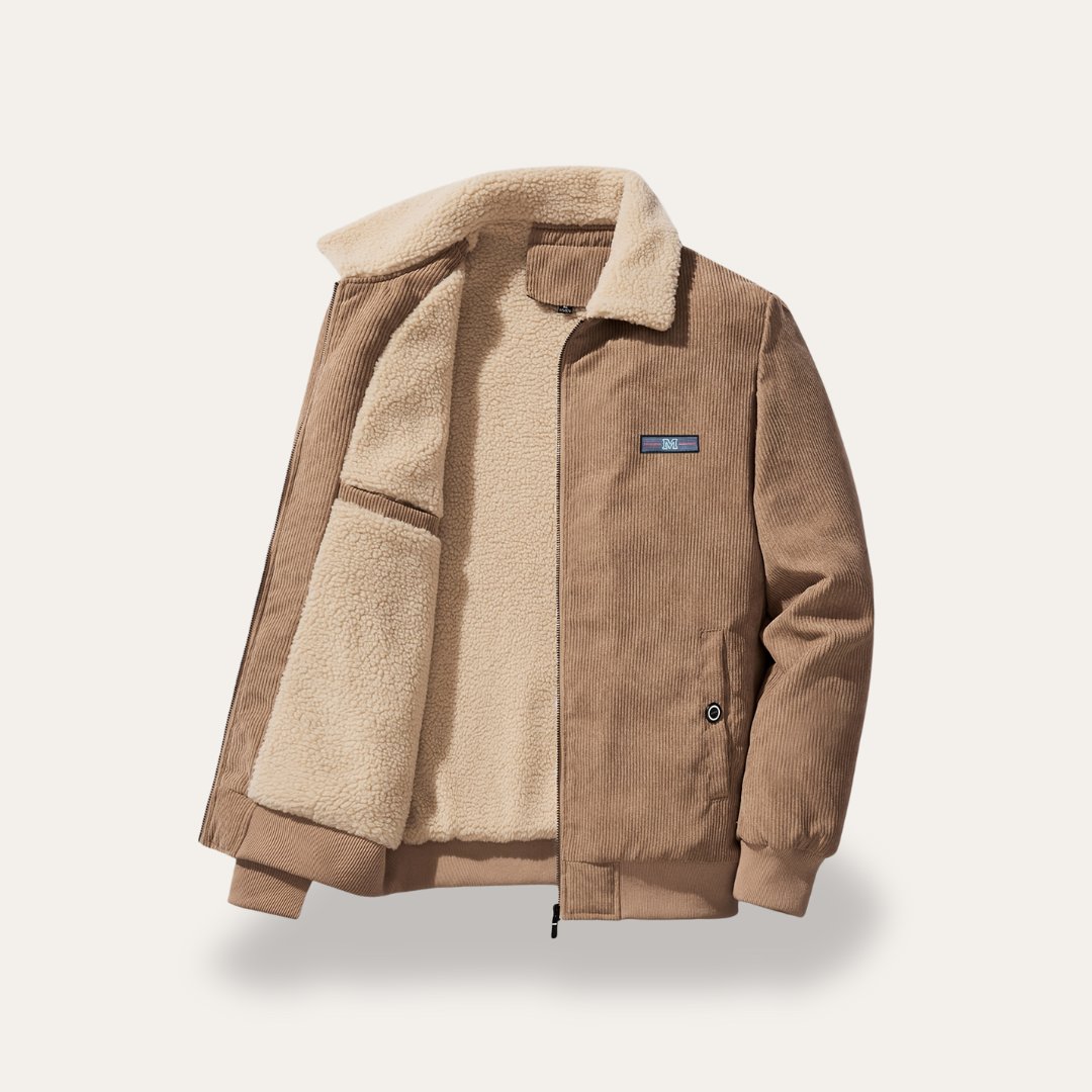 Herren-Cordjacke mit Teddyfutter | Vestea
