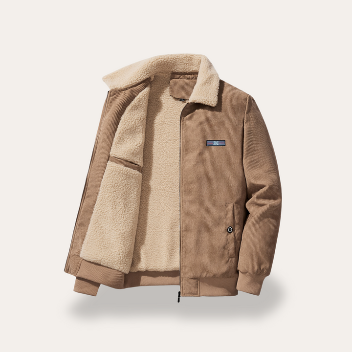 Herren-Cordjacke mit Teddyfutter | Vestea