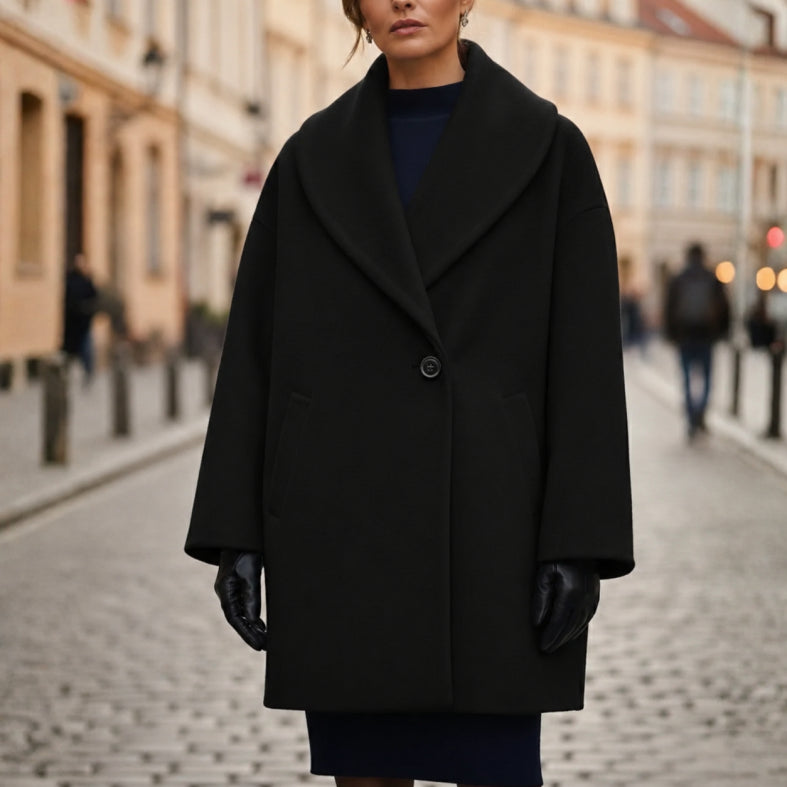 Women Oversized Wool Blend Coat Autumn Winter