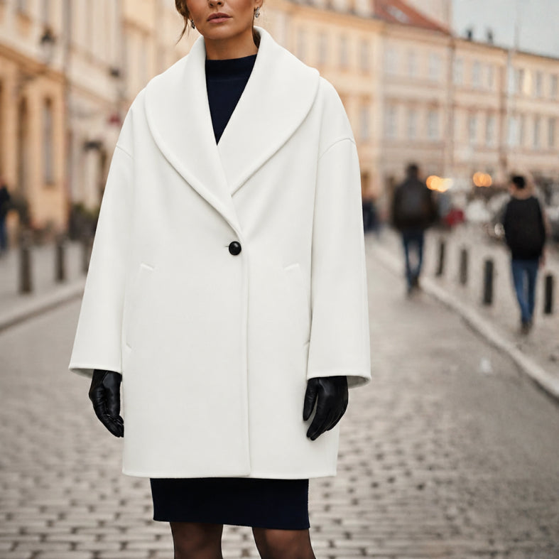 Women Oversized Wool Blend Coat Autumn Winter
