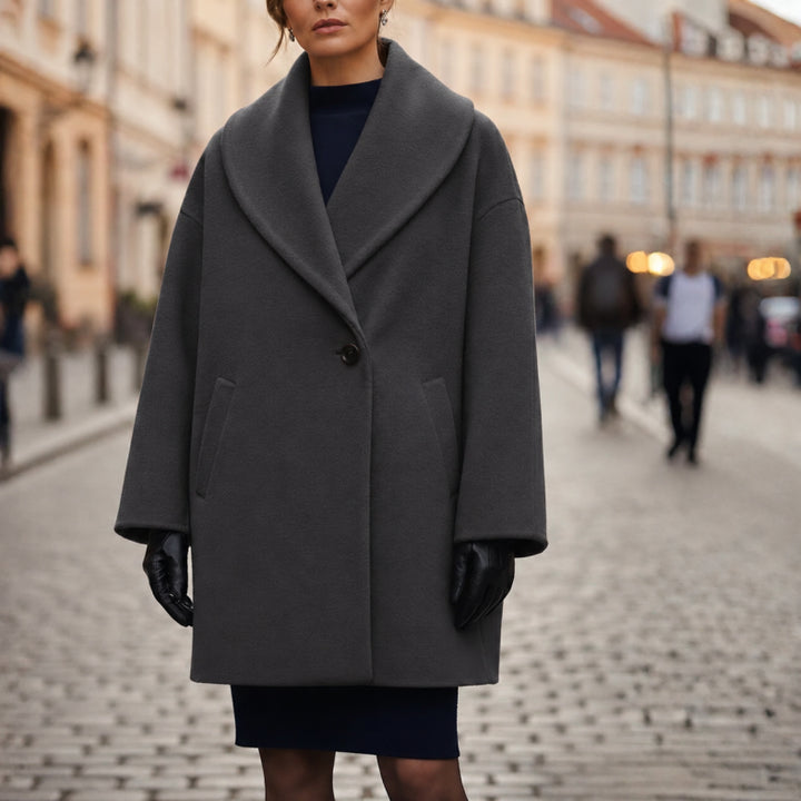 Women Oversized Wool Blend Coat Autumn Winter
