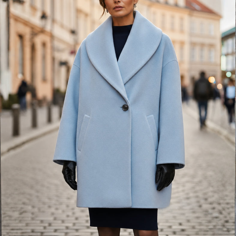 Women Oversized Wool Blend Coat Autumn Winter