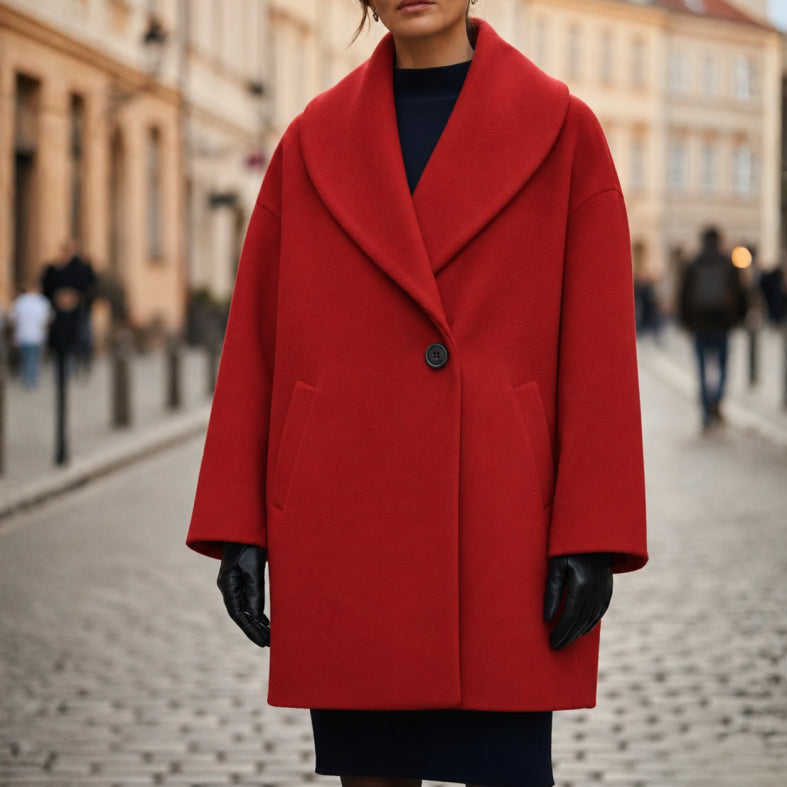 Women Oversized Wool Blend Coat Autumn Winter