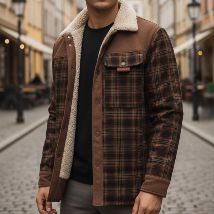 Herren Flanelljacke mit Fleece | Vestea