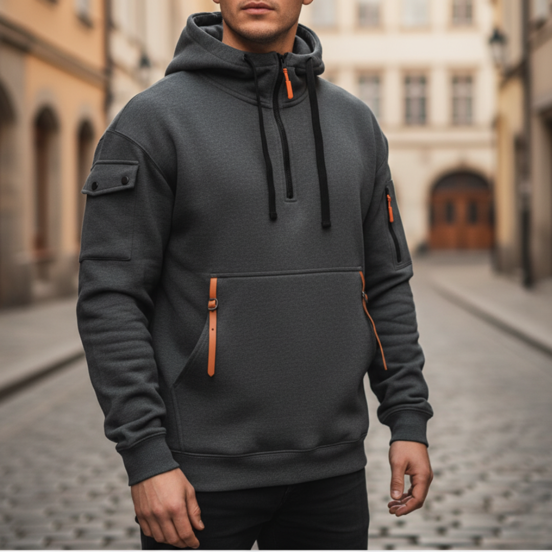 Herren Kapuzenpullover mit Reißverschluss | Vestea
