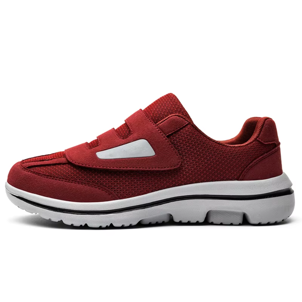 Chaussures orthopédiques pour hommes, ajustables, en mesh respirant, à enfiler, largeur large, fermeture velcro