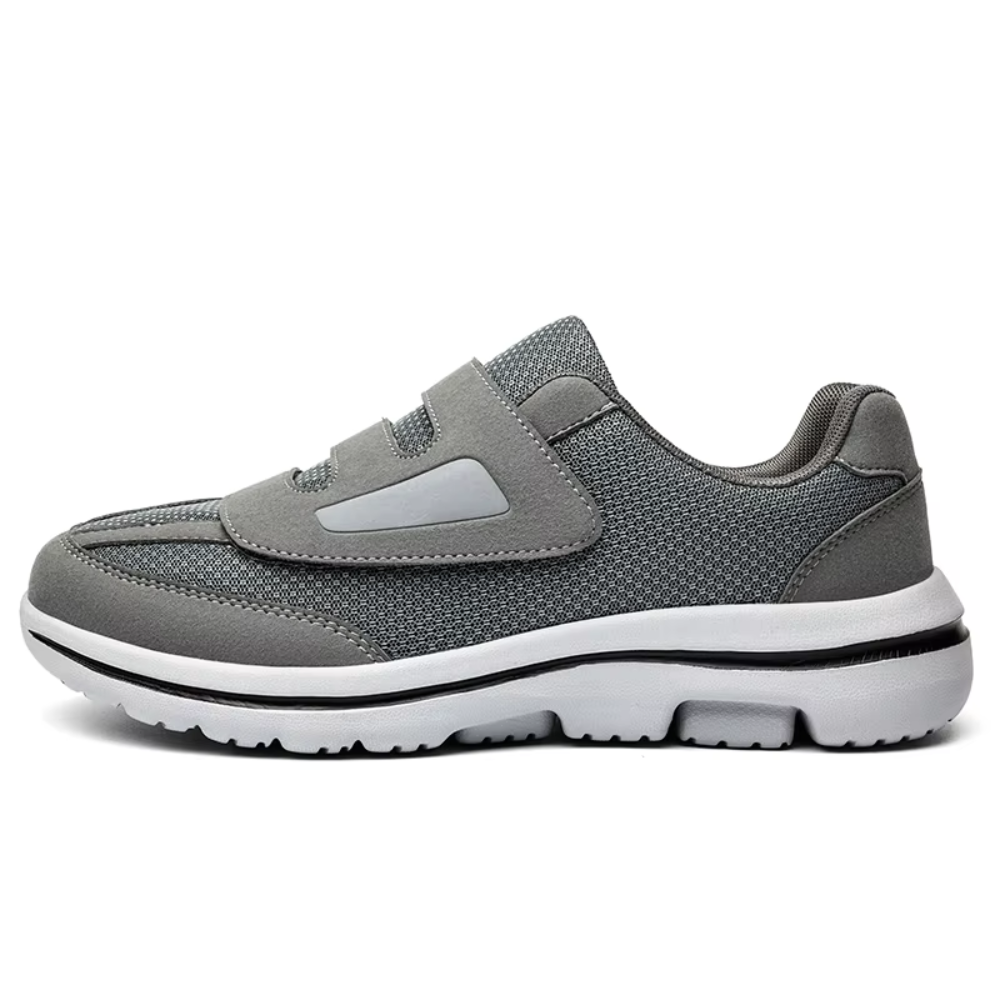 Chaussures orthopédiques pour hommes, ajustables, en mesh respirant, à enfiler, largeur large, fermeture velcro