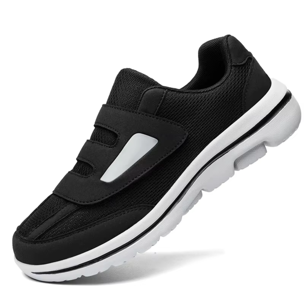 Chaussures orthopédiques pour hommes, ajustables, en mesh respirant, à enfiler, largeur large, fermeture velcro