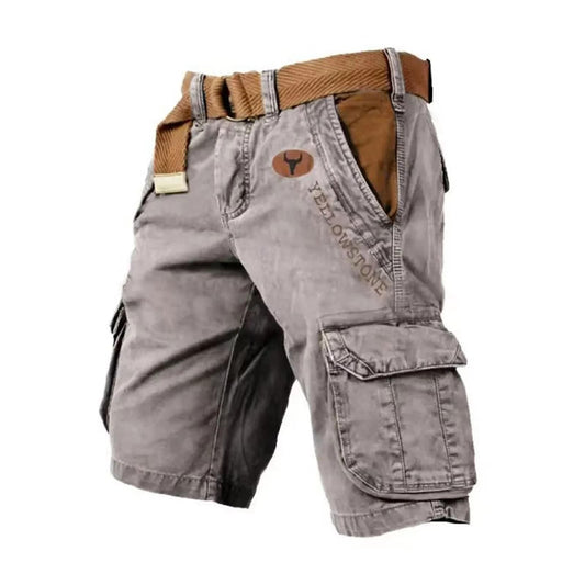 Men's Cargo Shorts Cotton Multi-Pocket Relaxed Fit