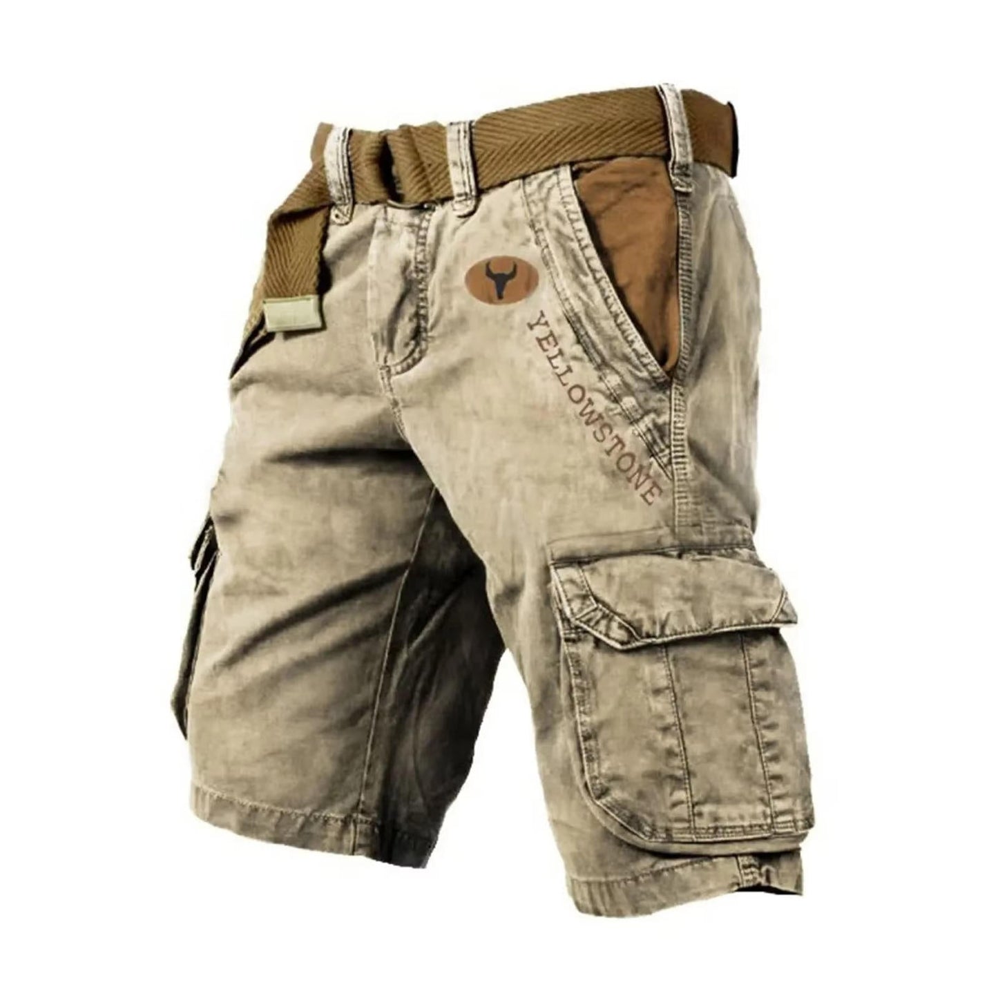 Men's Cargo Shorts Cotton Multi-Pocket Relaxed Fit