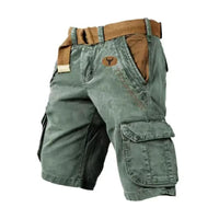Men's Cargo Shorts Cotton Multi-Pocket Relaxed Fit
