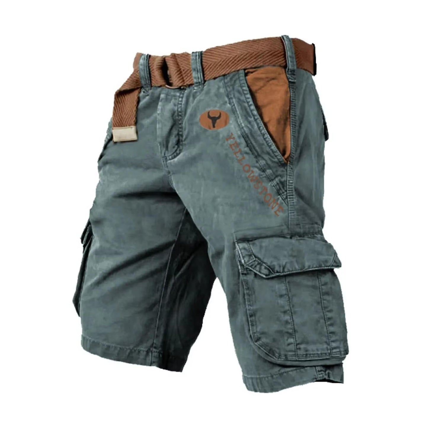 Men's Cargo Shorts Cotton Multi-Pocket Relaxed Fit
