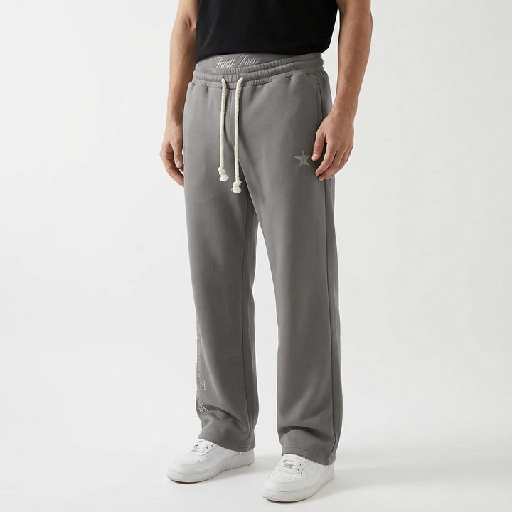 Jogging unisexe coupe ample taille élastique cordon poches décontracté