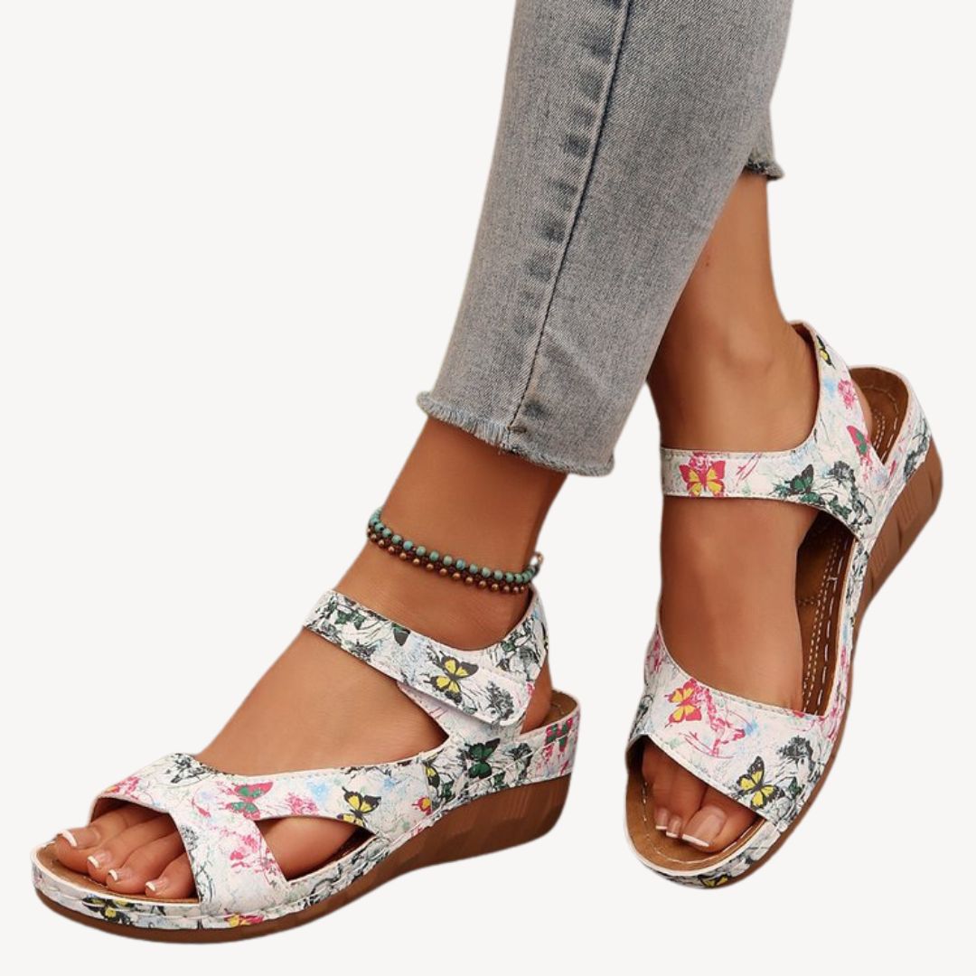 Damen Leder Orthopädische Sandalen – Fußbett, Weiche Sohle & Stilvolle Bequemschuhe für den Sommer | Vestea