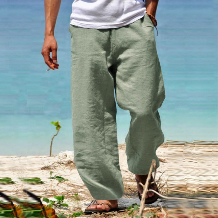 Herren Leinen Strandhose | Vestea