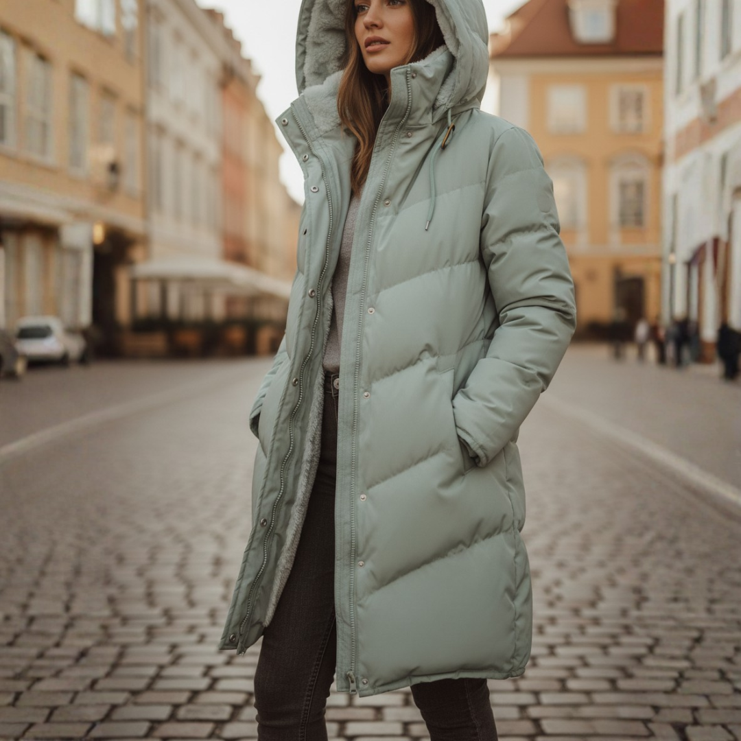 Women's Winter Coat Polyester Warm | Vestea