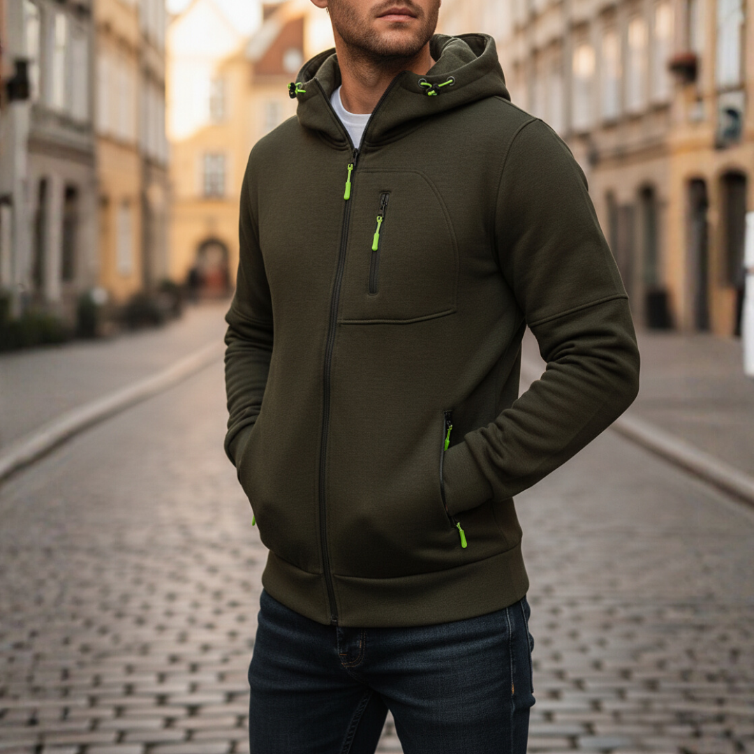 Herren Kapuzenjacke mit Reißverschluss | Vestea