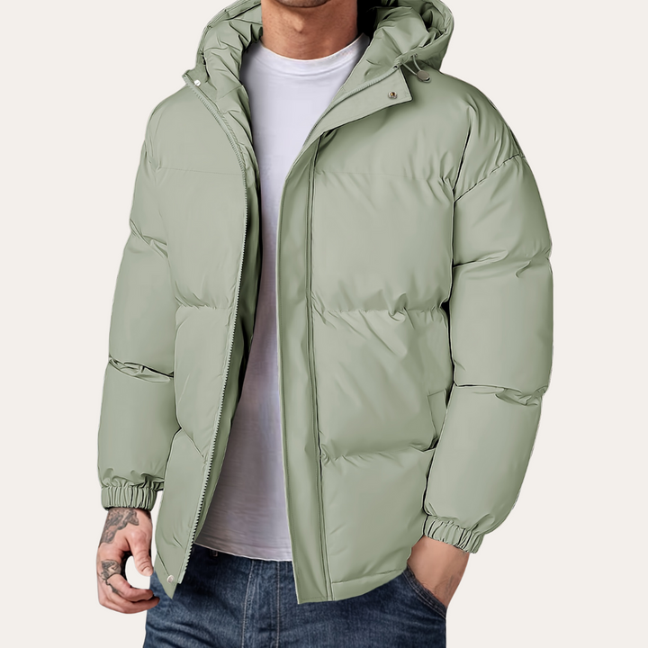 Herren-Pufferjacke mit Kapuze | Vestea