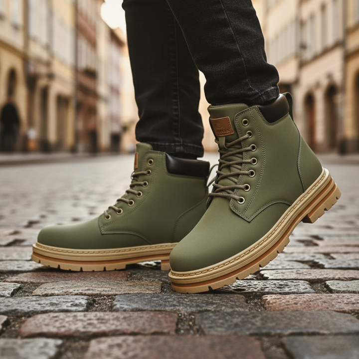 Orthopädische Stiefel Herren Kunstleder | Vestea