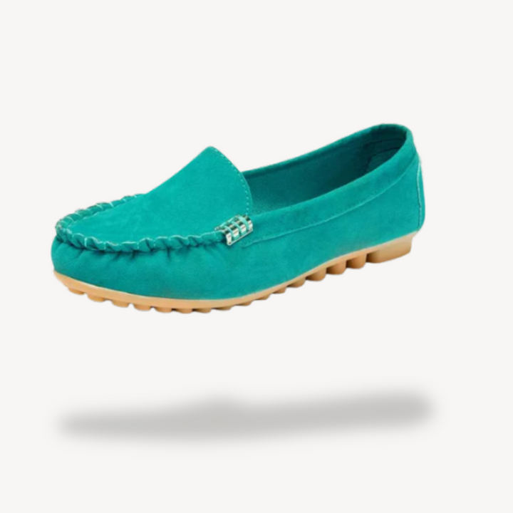 Orthopädische Wildleder-Mokassins für Damen | Vestea